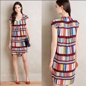 Anthropology Maeve Colorful Geometric Dress